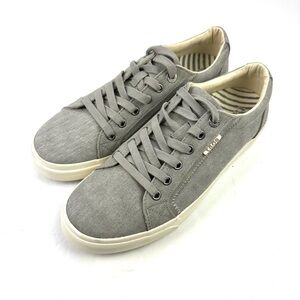 Taos Plim Soul Sneakers 10 Gray Canvas Lace Up Shoes Womens Comfort